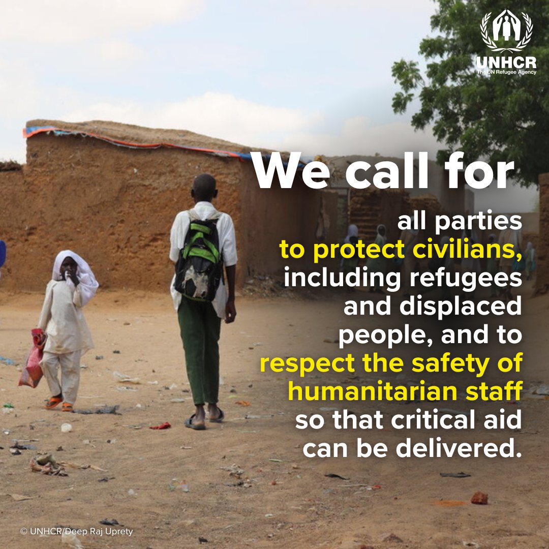 Refugees's tweet photo. We are alarmed over the ongoing armed clashes in Sudan.

Swipe to learn what’s happening in the country right now.
