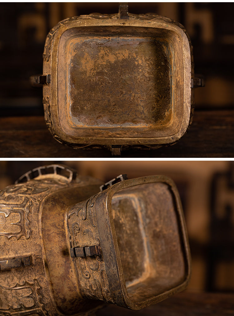 jackree88's tweet photo. Qing dynasty bronze square vase with animal face pattern

View auction details, art exhibitions and online catalogs; and collections of contemporary, impressionist or modern art, #Asian antiques #Chinese art.

https://t.co/ainC3XiuXQ

#Chineseauction #artauction #liveauctioneers https://t.co/TS02M6zY3c
