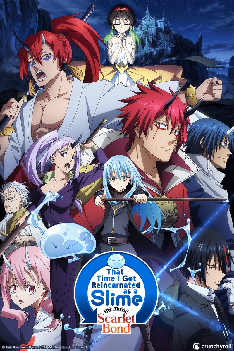 That Time I Got Reincarnated as a Slime The Movie: Scarlet Bond is coming to @Crunchyroll! Stream the movie in English sub or dub tomorrow. 🔵 READ MORE: got.cr/AnimeMovies-tw