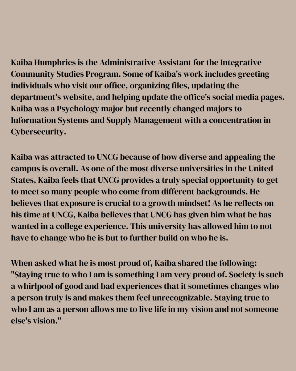 BeyondAcademics's tweet photo. Continuing with our ICS highlights, we are proud to highlight Kaiba Humphries, the ICS office’s Administrative Assistant. Kaiba is the first friendly face you will often see when you visit our office. Thank you for all that you do, Kaiba!💙💛 https://t.co/D4csDCpb0y