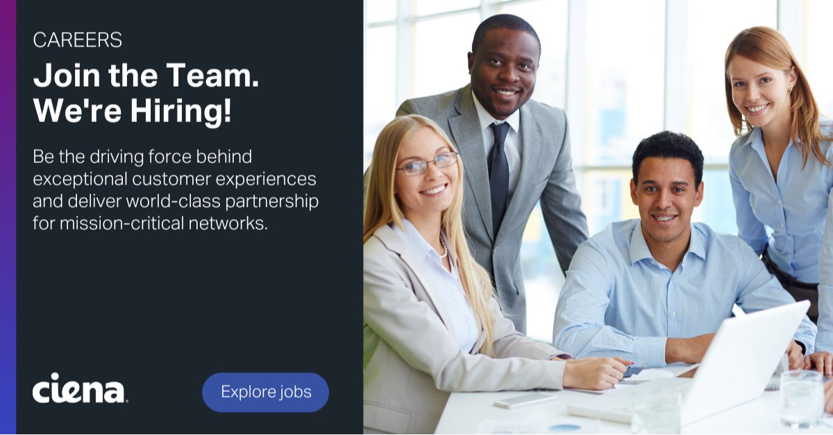 oppi_swiss's tweet photo. When it comes to network support, experience matters. Join Ciena's service team and work with the best in the business!

Explore service roles here: https://t.co/ODp9VVwxX8
#CienaCareers #ServiceJobs #HybridWork  https://t.co/Y7FE6kFV00 https://t.co/6WKPH4IM2L