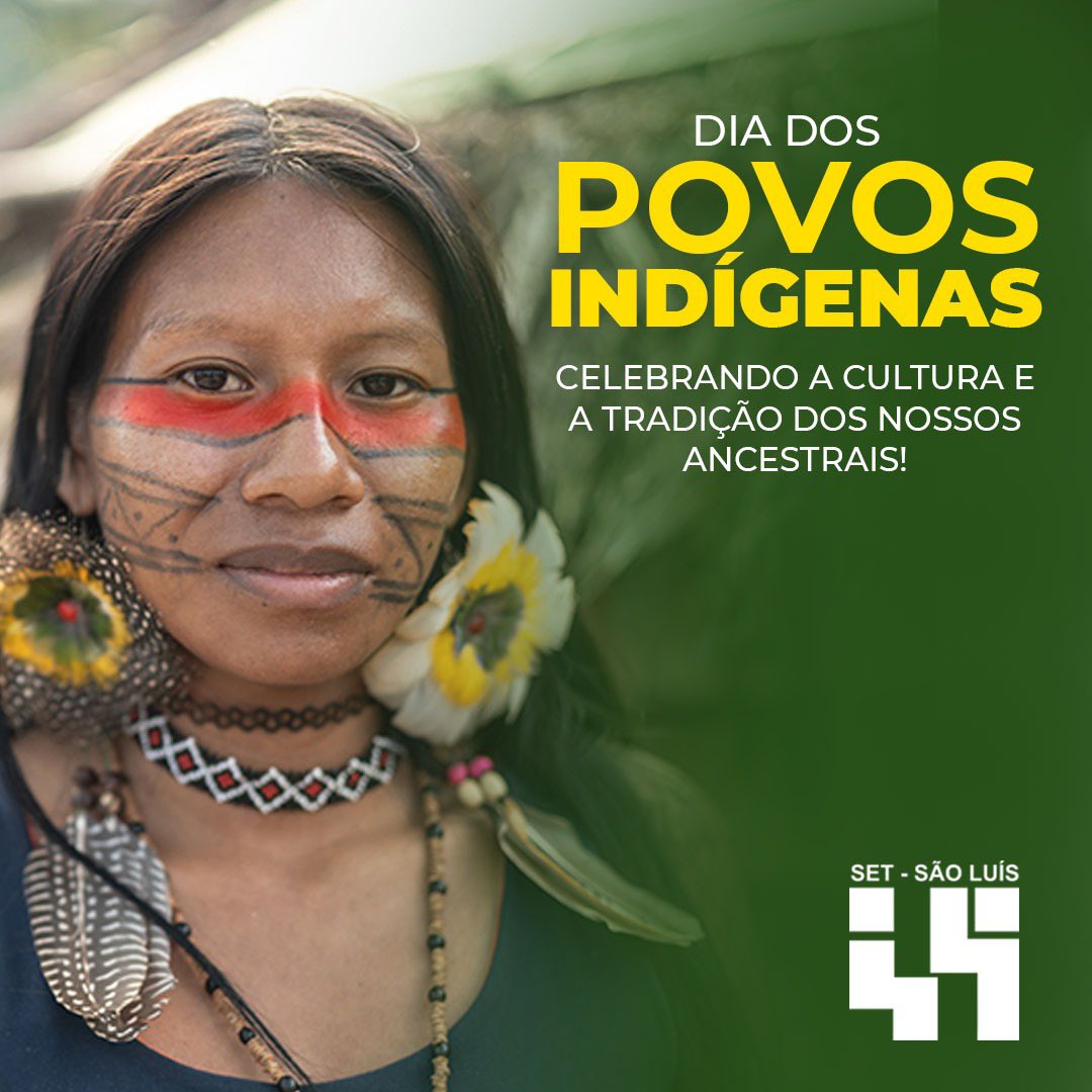 setsaoluis's tweet photo. Dia dos Povos Indígenas: 19 de abril. Este dia tem o propósito de celebrar a diversidade da cultura destes povos; combater preconceitos e criar políticas públicas que garantam os seus direitos.

•O SET mais próximo de você! 🤜🤛

#SetSlz #SaoLuis #busao #diadoindio #19deAbril https://t.co/2OS9UQjNP1