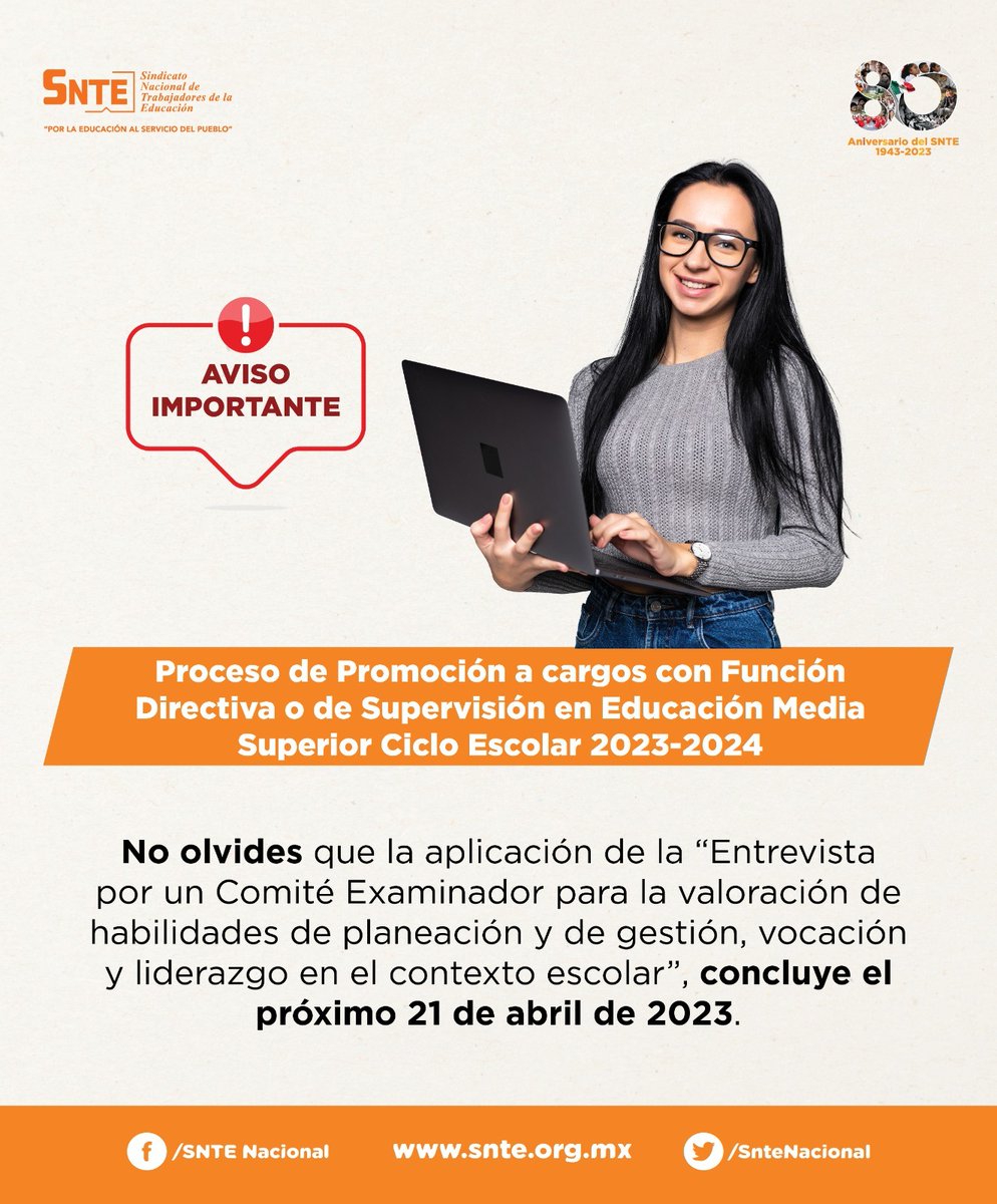 👉El #21DeAbril acaba la aplicación de la entrevista, por un Comité Examinador, para valorar habilidades de planeación✔️ gestión✔️ vocación✔️ y liderazgo✔️ con relación al Proceso de Promoción a cargos con Función Directiva o Supervisión en Educación Media Superior 2023-2024 ✅