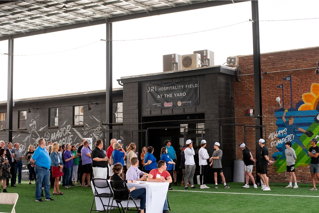 JRIHospitality's tweet photo. We’re so excited to announce that JRI Hospitality received naming rights at The Field at The Yard — a community sports complex in Salina, Kansas — after donating $50,000 to benefit the community’s indoor baseball and softball facility. https://t.co/kfn9cp0SQX