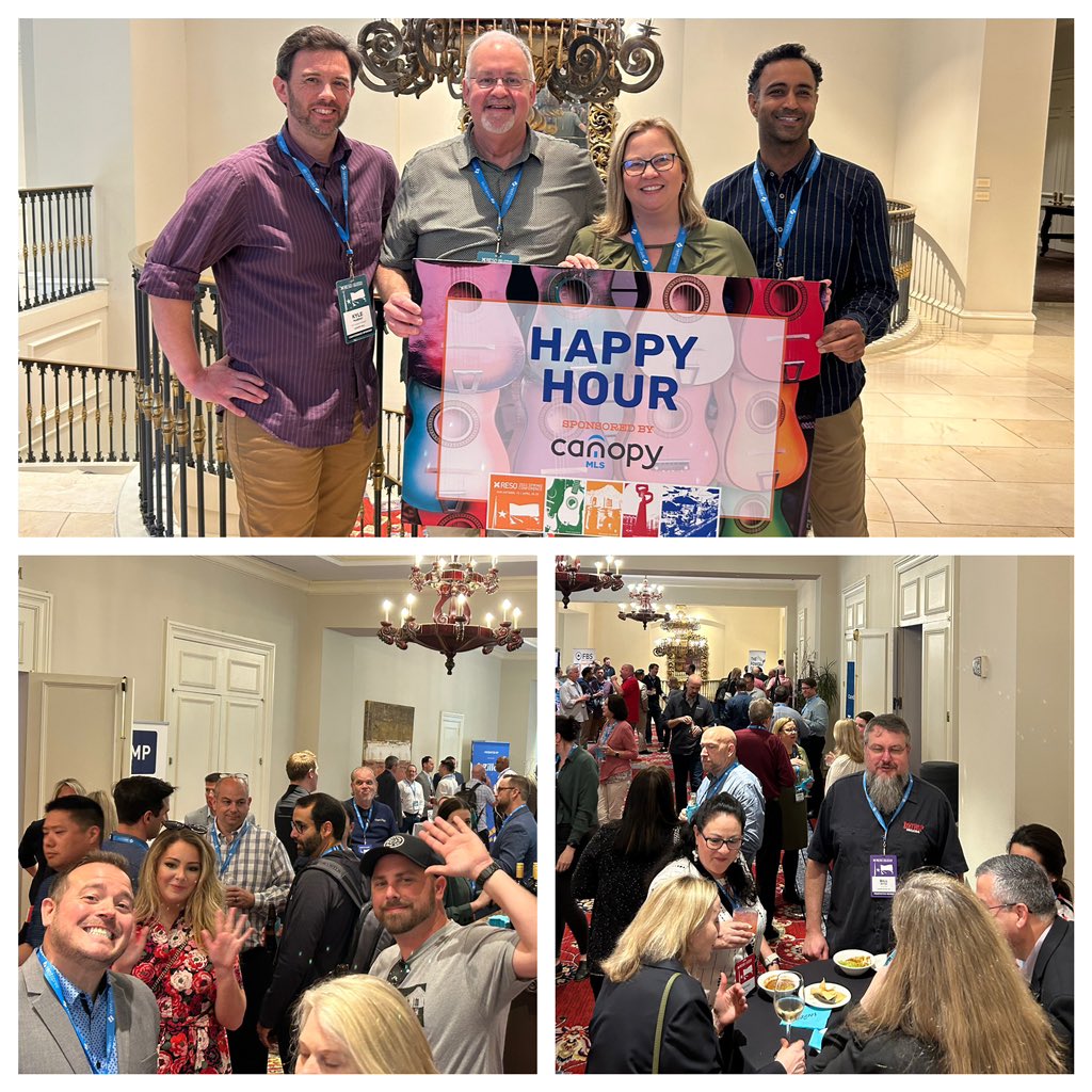 Happy, Happy Hour! It’s time for the Happy Hour sponsored by Canopy MLS to close out official activities of Day 2 of the #RESO Spring Conference! 🍸🍹#DataDoneBetter