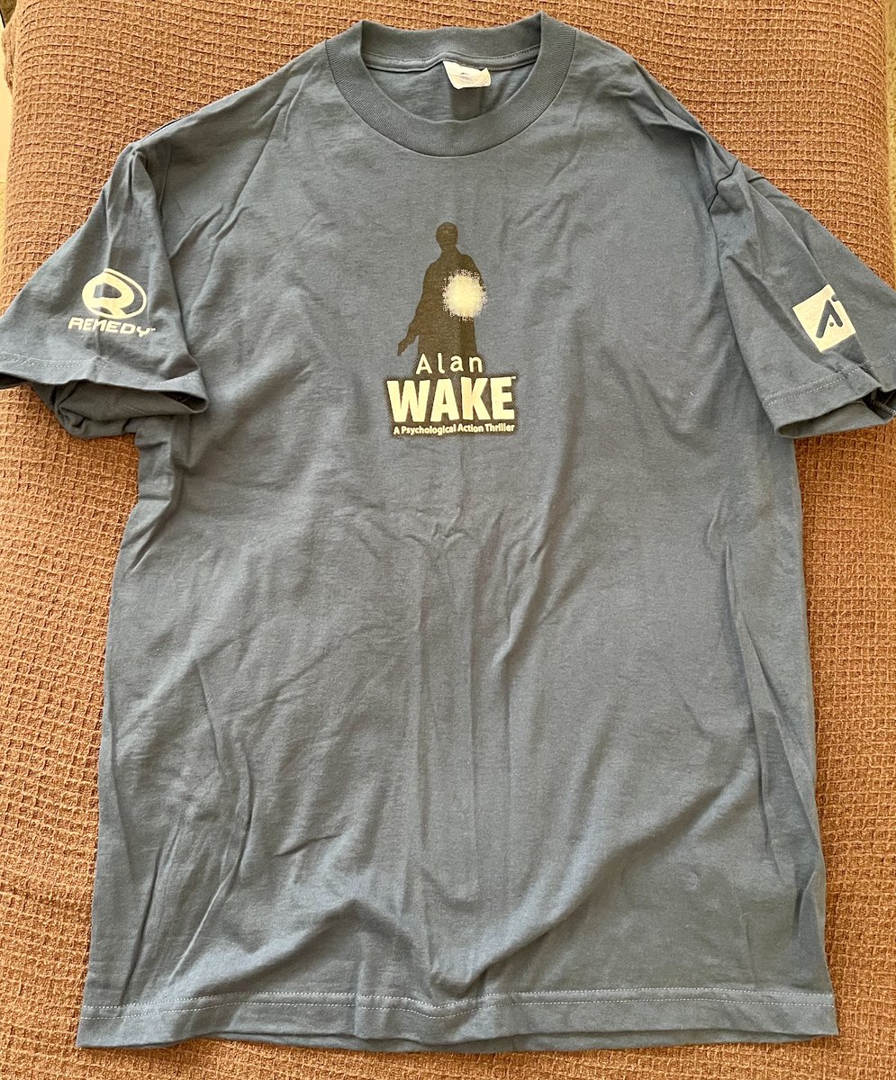 ScottApogee's tweet photo. Here's a quick giveaway, ending Friday:

3 items: An Alan Wake tee I got from Remedy when they were making the game (size L). A 2001 Max Payne mouse pad. And an original 1996 Death Rally Jewel case/CD.

(Also, @Apogee_Ent's framed Shadow Warrior poster giveaway ends tomorrow!) https://t.co/LYay3LOCW6