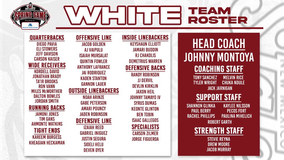 The picks are in and the rosters are set for tomorrow night’s spring game. Who ya got - 🔴 or ⚪️? #AggieUp