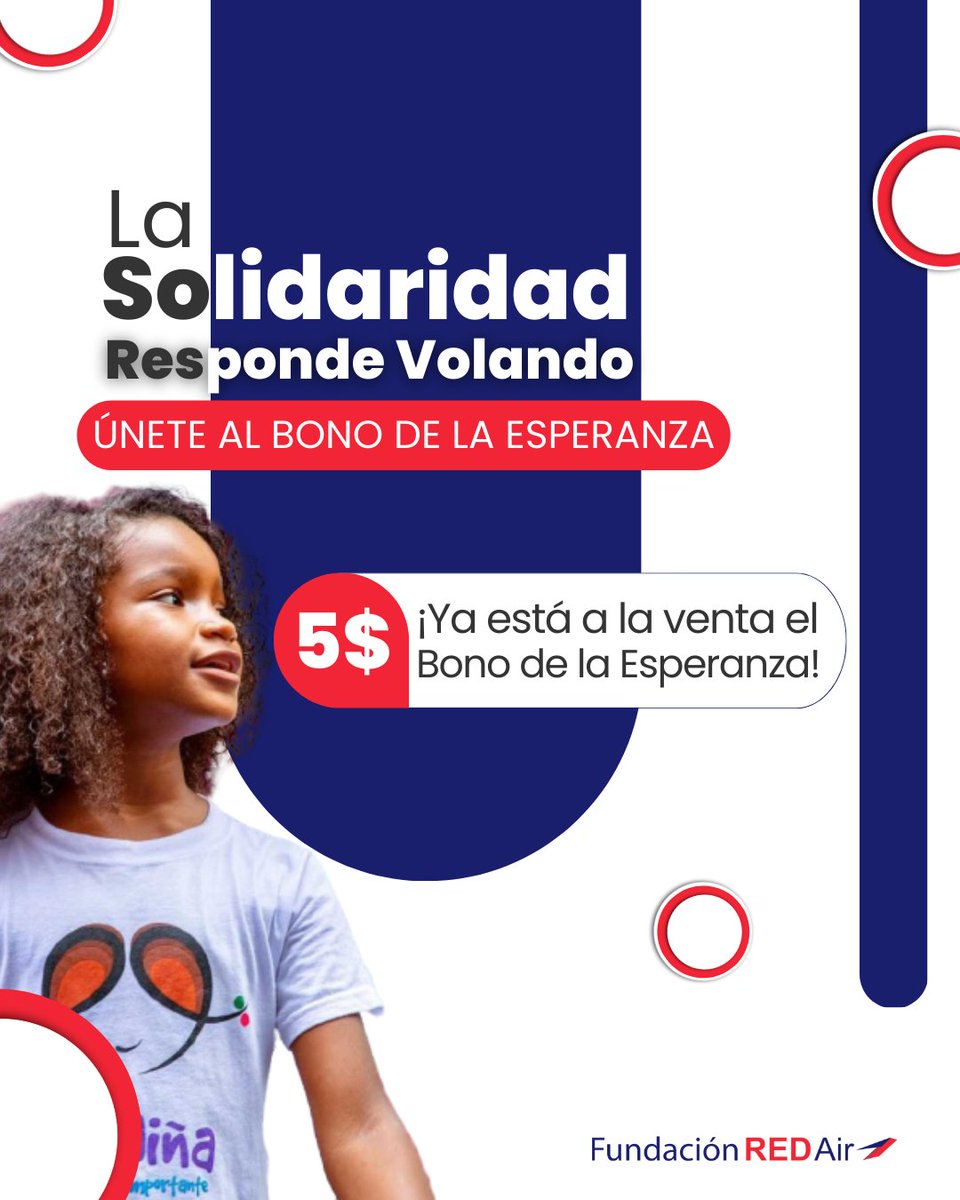 👉 Ya está a la venta la 3ra. Edición del Bono de la Esperanza. Contribuye con el proyecto "Soy Niña, Soy Importante", que promueve el sano desarrollo de niñas dominicanas y la igualdad de género ❤ de la mano de <a href="/redairdo/">RED Air</a> @fundaciontropicalia y @soyninasoyimportante

#RedAir