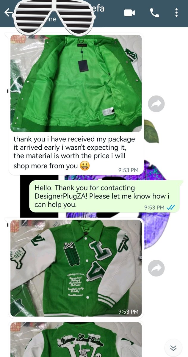 DesignerPlugZA's tweet image. Louis vuitton varsity jackets are back in Stock

Delivery takes 1-3 days nationwide for R100
Cash on delivery available in Sandton 

To make an order send a message on whatsapp 0634193871