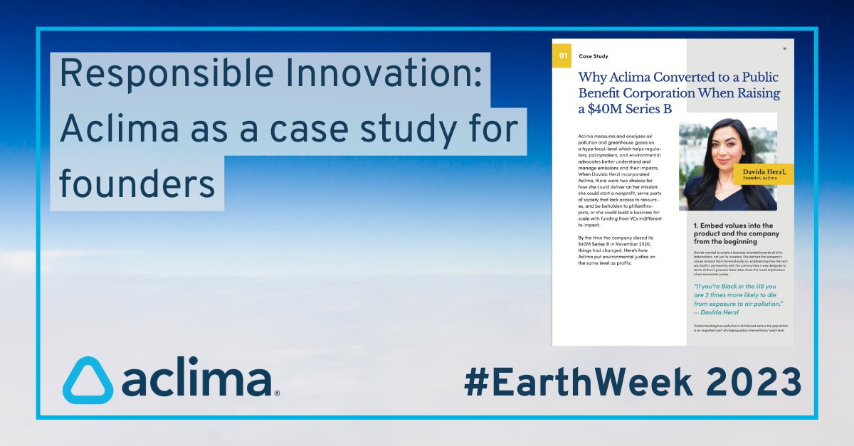“Thinking purposefully about how to create & deploy #tech responsibly is no longer merely a feel-good initiative — it is a #business imperative.” This #EarthWeek, we’re proud to be the featured case study in @startupsandsoc's Responsible Innovation primer: startupsandsociety.org/primer