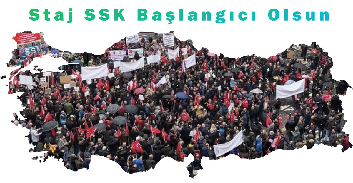 STAJ VE ÇIRAKLIK MAĞDURLARI ADALET BEKLİYOR
1999 ÖNCESİ ;
🗣 SSK KARTI VERİLMİŞ 
🗣 SSK NUMARASI VERİLMİŞ 
🗣 4/A HİZMET GİRİŞİ YAPILMIŞ 
🗣MAAŞ ÖDEMESİ YAPILMIŞ ,
STAJ VE ÇIRAKLIK SSK BAŞLANGICI OLSUN.!!
<a href="/Akparti/">AK Parti</a>
<a href="/RTErdogan/">Recep Tayyip Erdoğan</a>
<a href="/kilicdarogluk/">Kemal Kılıçdaroğlu</a>
<a href="/meral_aksener/">Meral Akşener</a> #StajyerinOyuBaşlangıca