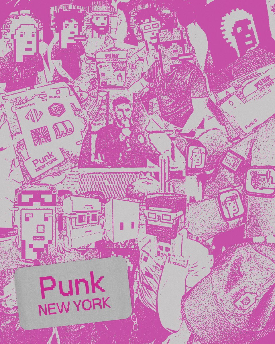 ThePunkDAO's tweet photo. Let's give it up once more for PUNK NEW YORK 🤘🗽

Thx to the 180 Punks and 120 friends-of-Punks who came by. We loved seeing you last week.

Big ty to supporters @yugalabs @seizethemeebs @theARTDept_WeHo @zharta @Uniqly_io, and to @perhapsrabbits for organizing. https://t.co/H9KuTBHDVu