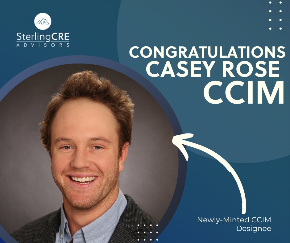 Sterling_CRE's tweet photo. Congratulations to Casey Rose in our Bozeman office for achieving the prestigious Certified Commercial Investment Member (CCIM) designation! Casey joins Claire Matten, Ryan Springer, and Matt Mellott in earning his CCIM. 
.
.
.
.
.
#CCIM #MontanaCRE #BozemanCRE #BozemanProperty https://t.co/b1bpLx6bfa