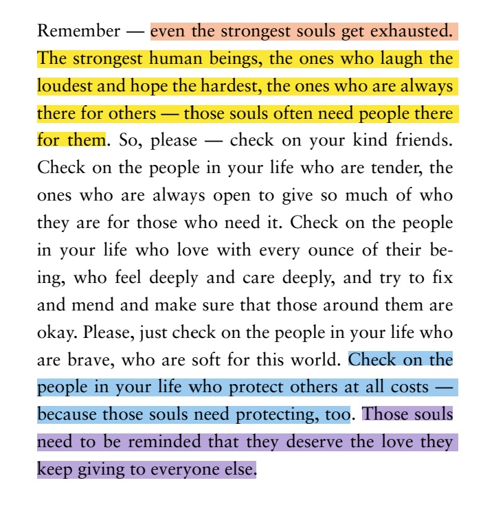 ccccazyefal's tweet photo. @AymanAlatas jd inget kata2 ini di buku a gentle reminder - bianca sparicino 🙁 “the strongest souls get exhausted” rest in love moonbin! stay strong aroha 🤍 https://t.co/kMlBCH66Ek
