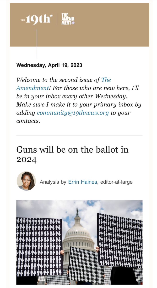 errinhaines's tweet photo. And the second issue of #TheAmendment is about … the Second Amendment. I promise future issues will not follow this totally unintentional trend.
You could be reading my latest column a day earlier than everyone else! Get it for FREE in your inbox: https://t.co/qRinsUxB3k https://t.co/O9mIb2ivsd