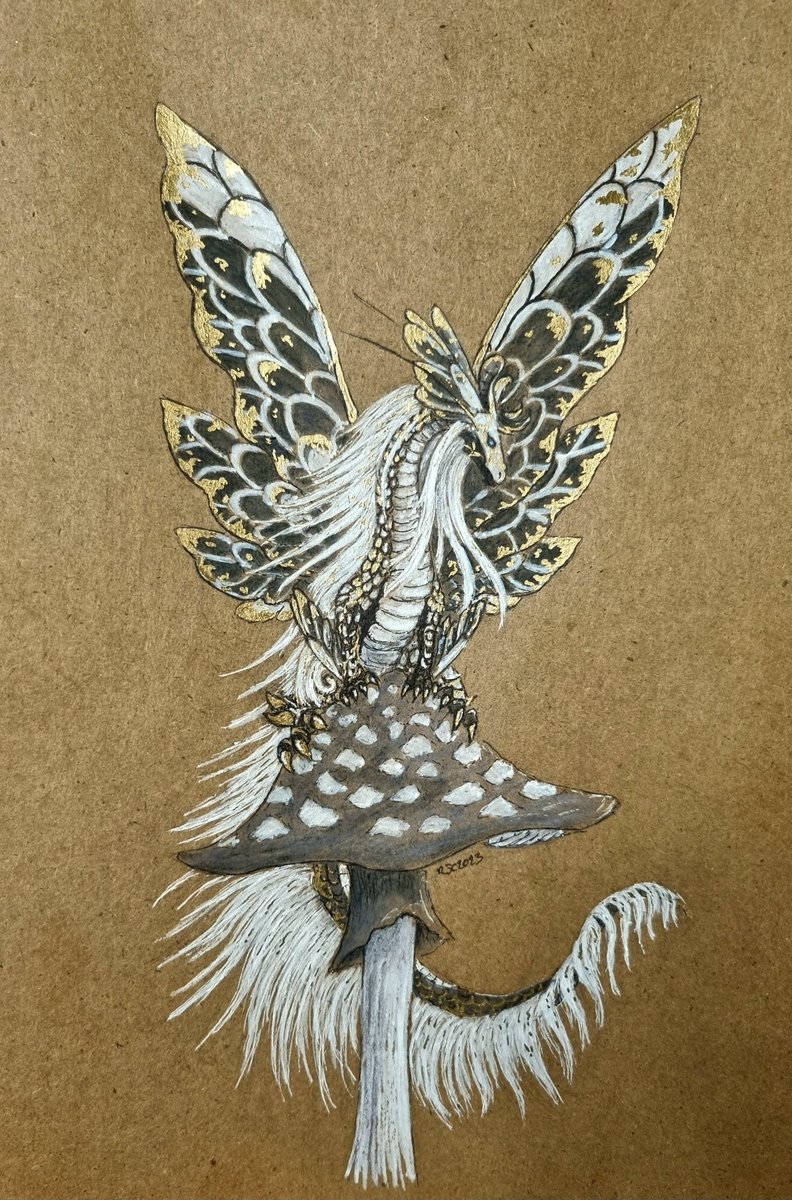 CamfieldBecky's tweet photo. Ayuthia

I been procrastinating other art pieces which results in me doing fanart. I liked this one enough to share.

White n gold markers with watercolour pencils.

#flightrising #veilspun https://t.co/RSO7oH3Hjs