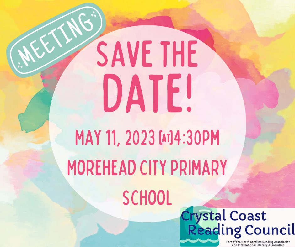 We’re having our last mtg of the school year &amp; sharing great ideas from the <a href="/NCReadingAssoc/">NCRA</a> Literacy Conference. Join now &amp; your membership is good for next school year, too! 

We’ve got amazing door prizes, but you must be present to win! Join now 4 extra entries! See you soon!