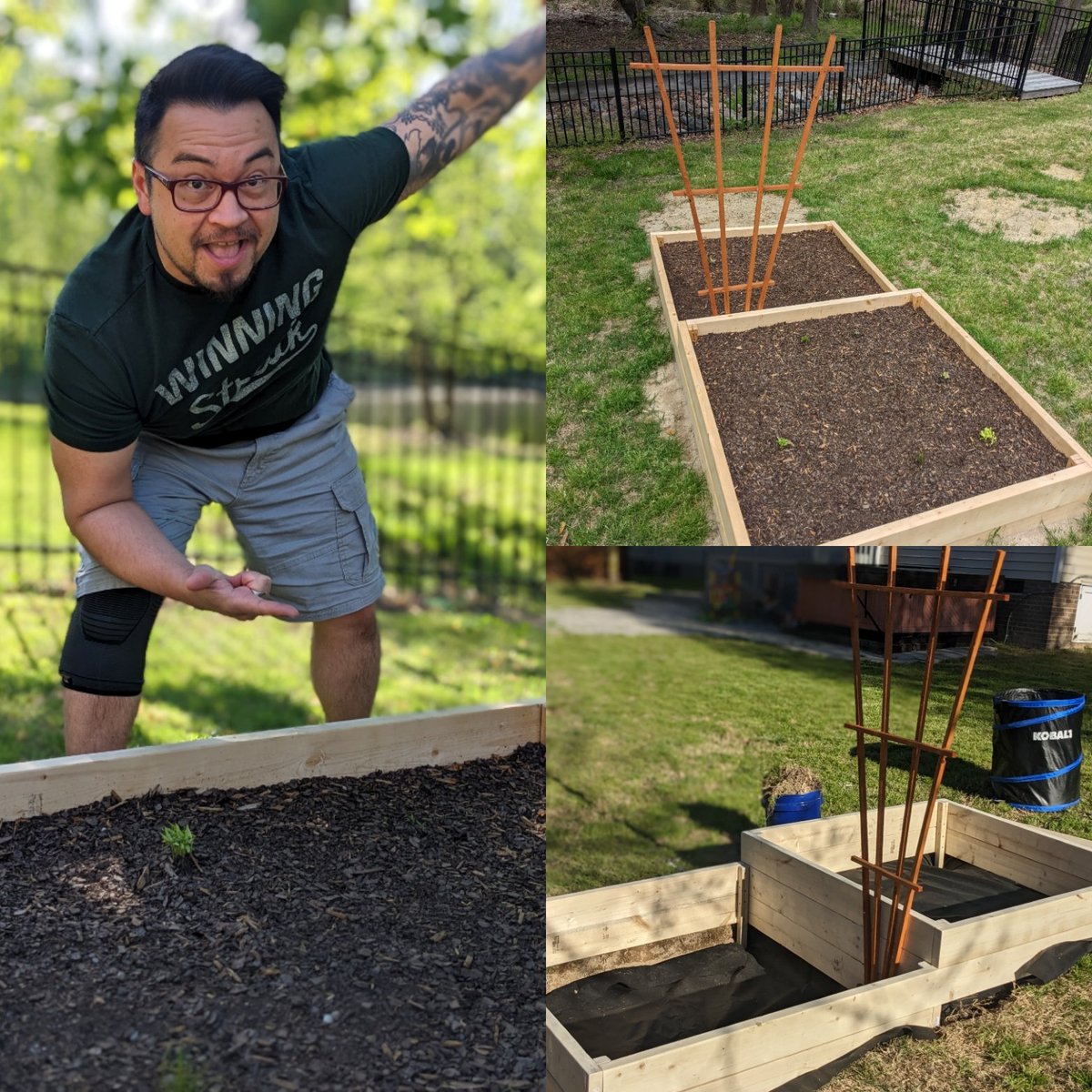 LenovoWill's tweet image. Spring has sprung so I built a garden. Can't wait for my free produce to start coming in! #EarthDay2023 #WeArePremium