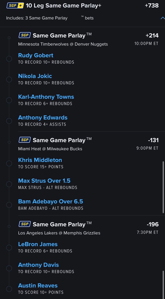Who's tailing? #GamblingTwitter #Parlay #FanDuel