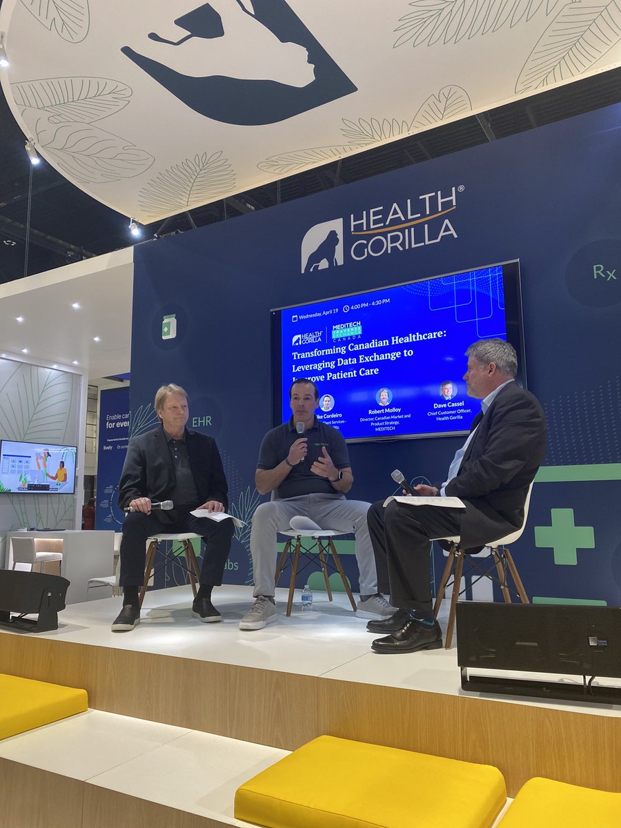 Great presentation happening now: Transforming Canadian #Healthcare session w <a href="/healthgorilla/">Health Gorilla</a>’s Dave Cassel and <a href="/MEDITECH/">MEDITECH</a>’s Bob Molloy and Mike Cordeiro #CDNHealth #Canada