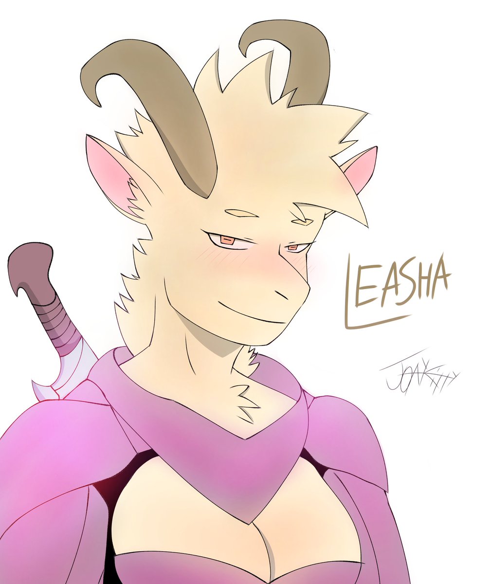 Jonny_Kitty2's tweet photo. Meet Leasha, an OC inspired by 
@CeeHaz's characters from Dog Knight RPG. https://t.co/550JhN9ihT
