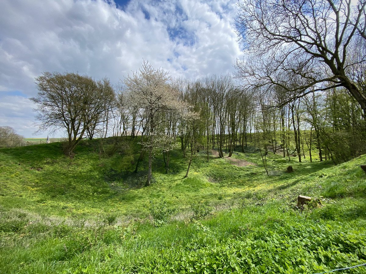 Hawthorn Ridge Redoubt, this afternoon.