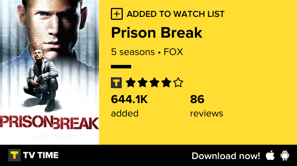 ShortCircuitMom's tweet photo. I've just started following Prison Break https://t.co/okzox7muwy #tvtime https://t.co/Eb0ekrzDTF