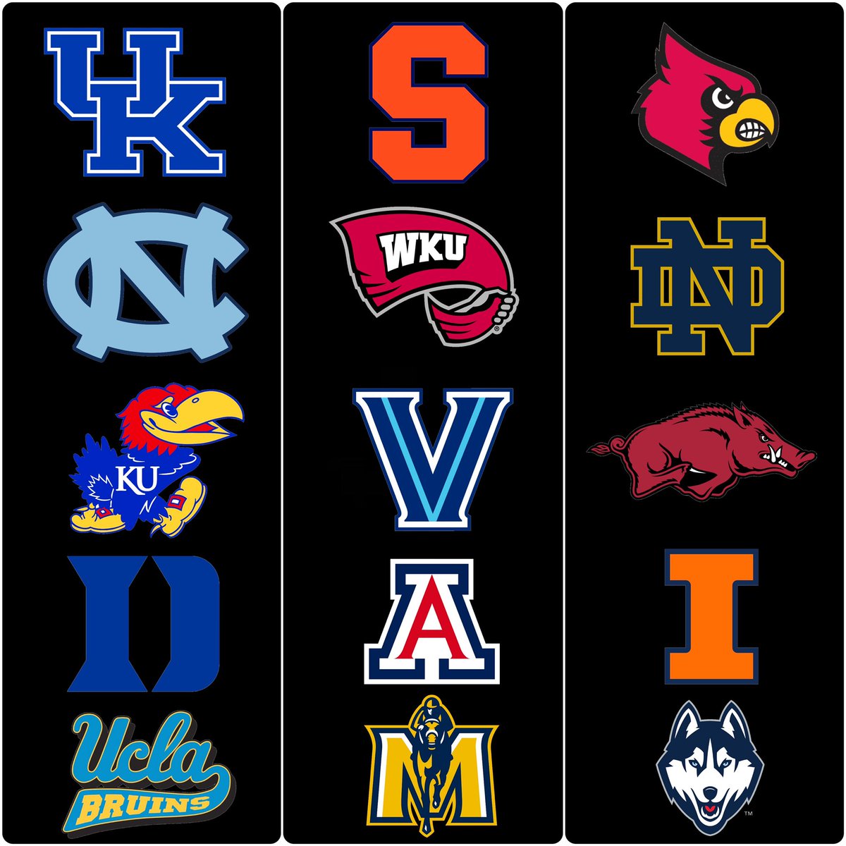 Best win % of All-Time:

1) Kentucky: .760
2) UNC: .733
3) Kansas: .729
4) Duke: .712
5) UCLA: .691

6) Syracuse: .672
7) WKU: .658
8) Villanova: .657
9) Arizona: .656
10) Murray St: .649

11) Louisville: .643
12) ND: .642
13) Arkansas: .641
14) Illinois: .641
15) UConn: .640