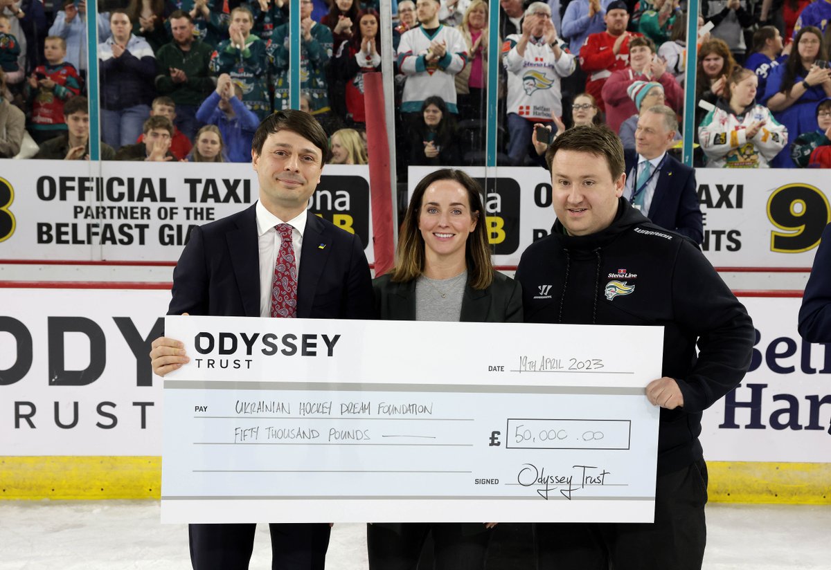 BelfastGiants's tweet photo. 𝐓𝐇𝐀𝐍𝐊 𝐘𝐎𝐔 💙💛

What a night. 👏

📰 Read more HERE: https://t.co/LPVC0Duyc4

You can still help to make a GIANT difference: https://t.co/3vV5lhmwhn

🫶 @ua_hockey_dream

#WeAreGiants #HockeyCantStop https://t.co/cVlwZa7quU
