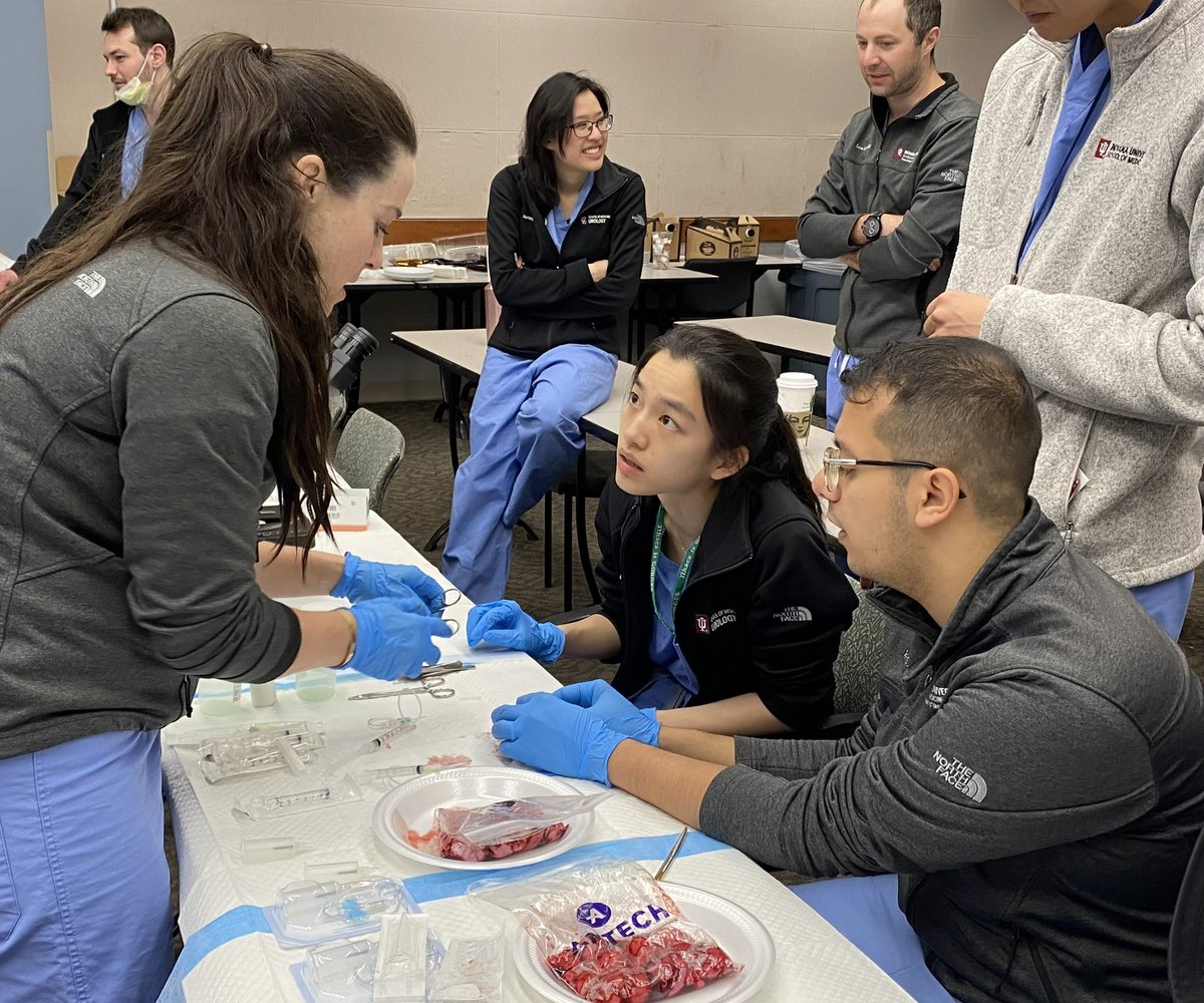 drhelenbernie's tweet photo. Had a blast this morning with the @IUuro residents for our 1st ever Microsurgery 101 lab! 
Special Thanks to #FACE vet clinic for the dog testes &amp; all who made this such a success! The future is bright w/ these residents!  @AmerUrological #Orbeye #Labomed https://t.co/Idfs97LDBI