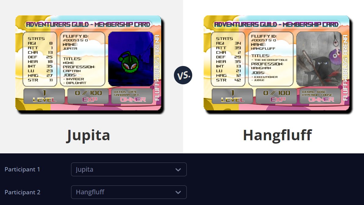 Fluffworlds's tweet photo. 🏟️ FINAL 4 - MATCH 2 of 2
#FWGT2 #fluffworlds
⚔️Captain Jupita @et_clube VS Hangfluff @Hyperion_Goose
🏟️Battleinfos:
Jupita:
Type:🔮
❤️🩹: 180
BaseATT: 56
BaseDMG: 60
BaseDEF: 38
Hangfluff:
Type:⚔️
❤️🩹: 350
BaseATT: 58
BaseDMG: 122
BaseDEF: 30
🎙️😯 Are you ready for BATTLE 2? Do we hear the crowd shouting Captain Jupita? YOU ARE RIGHT my friends! And guess who is her opponent? Are you scared? Yes? YOU ARE RIGHT again! Its Hangfluff! If you would not be scared you probaply would be a member of the Cult...
⏬ROUND 1⏬ #FWGT2