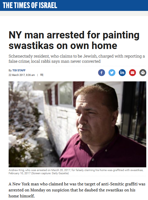 Shmagpie's tweet photo. @FitzInfo Fake hate crimes, we have had many such cases. https://t.co/Xf6DM05gmy