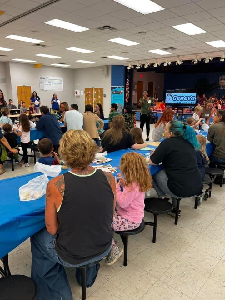 GenevaElem's tweet photo. The newest Mustangs joined us for Kindergarten Round Up this morning. Our 5th grade leaders helped give the campus tours. Still need to register? Join us for the 23-24 school year! https://t.co/5y2dflfEeS https://t.co/KO2AfwjDCm