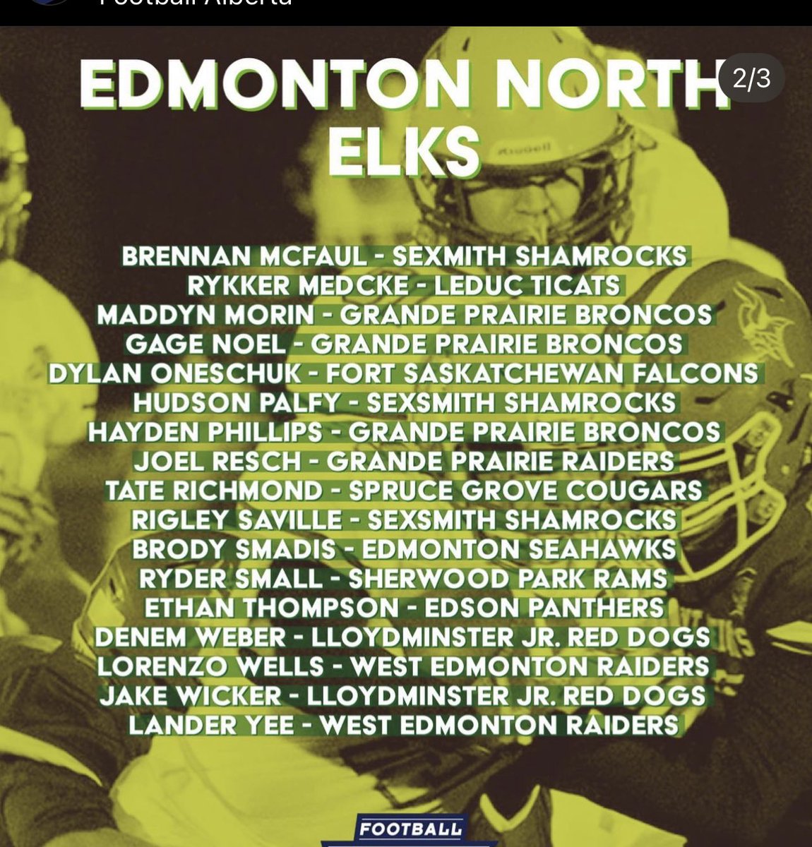 Let’s goooo can’t wait to get to work with the Edmonton north Elks 💪💪🦌🦌