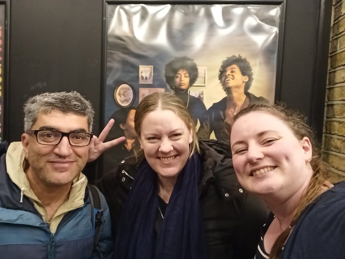 Last ones standing at the ETN drinks with <a href="/NetworkEmerging/">Emerging Translators Network</a> 🍹 It was so lovely to meet everyone 💕 #LBF23 <a href="/sharniw/">Sharni Wilson シャーニ・ウィルソン</a> <a href="/KareemReader/">Kareem Abdulrahman</a>