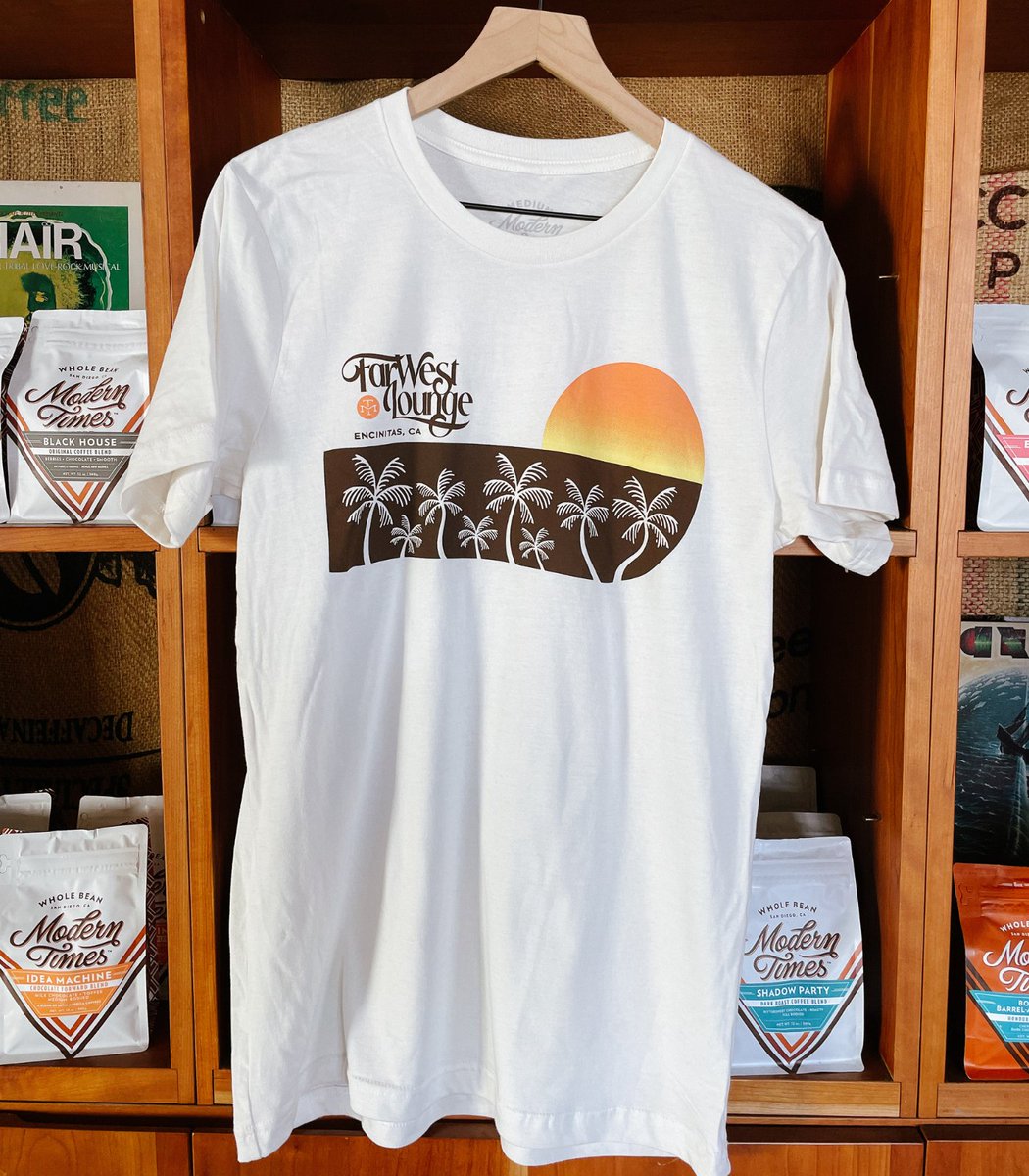 We have two more sick shirts that just hit our website. Science says if you wear them while drinking MT beer or coffee, they will taste 100% better. Shop online now at bit.ly/3UFo5NH #newmerch #moderntimesbeer #sandiegobrewery