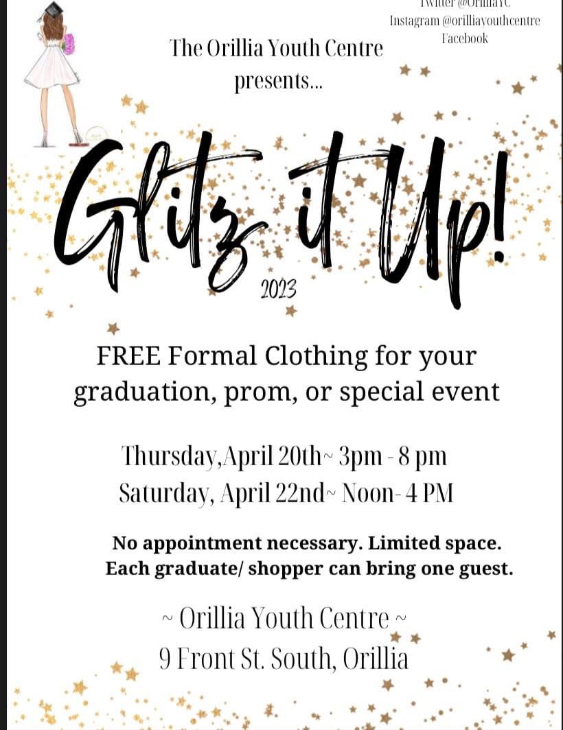 It takes a community! A huge thanks to Scott Wilson from @GTboutique Giant Tiger Orillia for providing clothing racks for our upcoming Glitz it Up event.

#orillia #youth #orilliayouthcentre #GiantTiger #community #thankyou #glitzitup