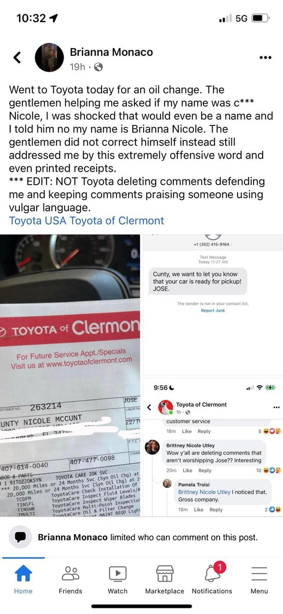 anisaer's tweet photo. @Toyota Is this how you condone your dealerships and technicians treating women? https://t.co/7JrWMJurDU