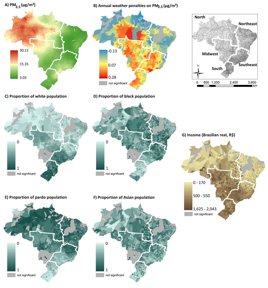 Our recent paper on Economic and racial disparities
of the weather impact on air quality in Brazil. High-income group and mostly the whites were the most exposed population group. These findings differ dramatically from most of the existing literature. rdcu.be/dae2y