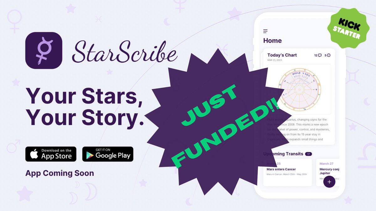 starscribeastro's tweet photo. WE DID IT! We’re so excited that StarScribe is coming to life!! Thank you all so much for the support, we can’t wait to share more with you soon 💜💜 https://t.co/cPgihaRbRu