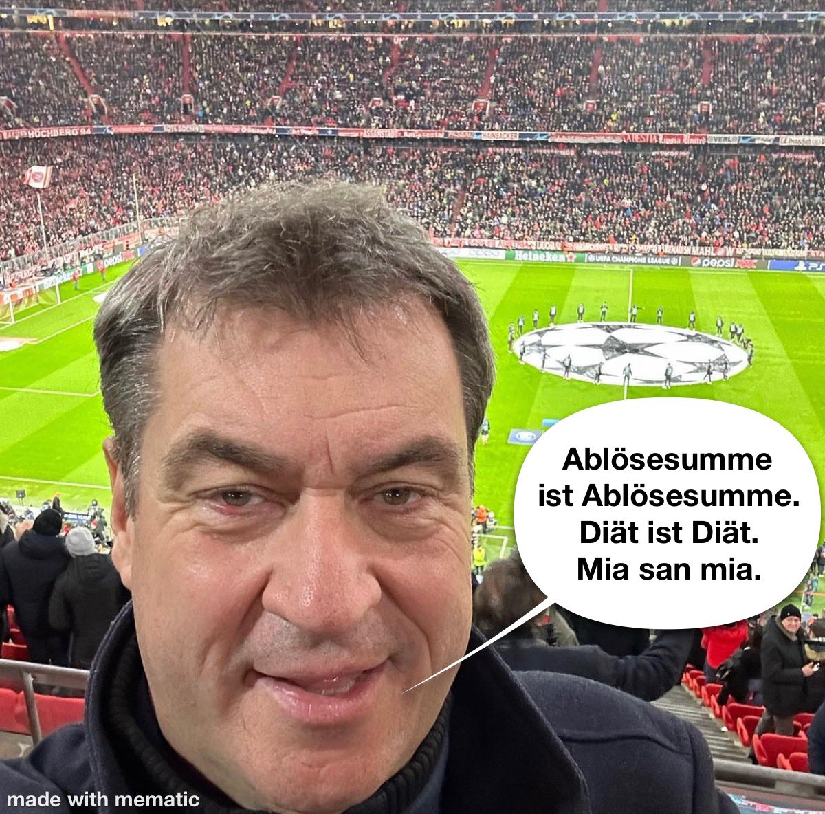 Wenn der bayerische Landtag seine Sitzungen einfach in die Allianz-Arena verlegen könnte…
#söderschwänzt