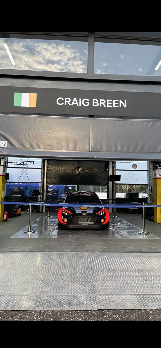Tom_Skinner17's tweet photo. This photo of the #WRC Hyundai Rally Car has got to me…yes it’s just a photo of a car, but it’s the car which @Craig_Breen should be driving this weekend in Croatia where he sadly passed away last week…they prepped the car in memory of him 😔😇 #RIPCraigBreen https://t.co/OgLEZDT5LT