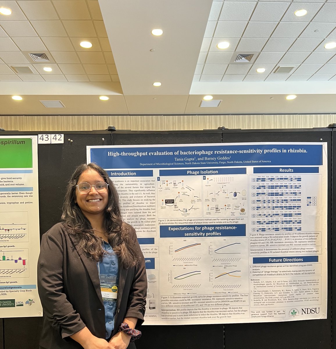 BarneyGeddes's tweet photo. Great job to our labs students presenting at @NDSU Student Research Day yesterday. Grad student Maryam gave a great talk and students @taniagoyal9875, Gayathri and Amanda and UGs Mia and Natalie presented posters. Congrats to Mia, Natalie and Amanda for winning awards!! https://t.co/V7YeDIrSXo