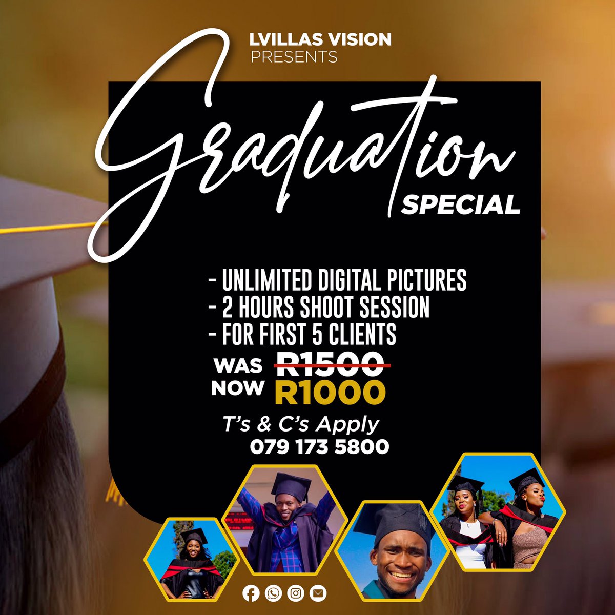 LvillasVision's tweet photo. We travel if need be, we’ve been in Uj, UP, UNISA and Tut both campuses📸🔥👑

Book your shoot now❤️, two slots left for the special then it goes back to the original price. 

#photographer #graduationphotographer #graduation #graduates #ujgraduates #tutgraduate #tut #bigday https://t.co/wjyhEIt4qg