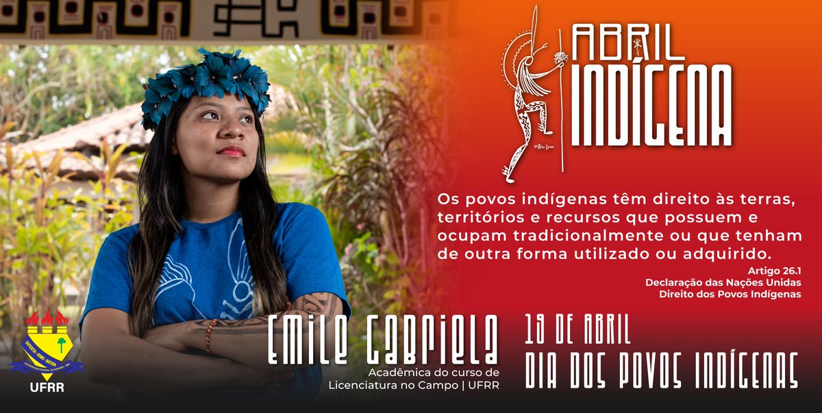 A acadêmica do curso de Licenciatura do Campo, Emile Gabriela, encerra a nossa série de posts com homenagem ao Abril indígena, com um trecho da Declaração das Nações Unidas sobre o Direito dos Povos Originários. Viva! #UFRR2023 #PovosIndígenas #AbrilIndígena