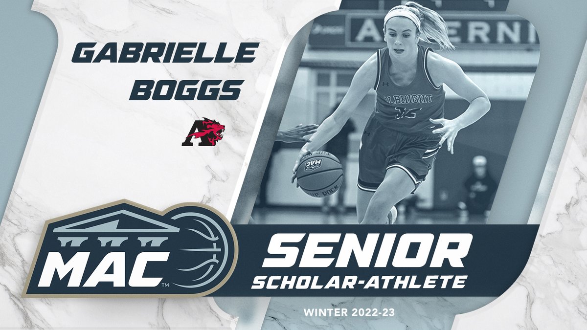 MAC (@gomacsports) on Twitter photo WBB: <a href="/AlbrightLions/">Albright Lions</a> Gabrielle Boggs named MAC Women's Basketball Senior Scholar-Athlete! #MAChoops #d3hoops #BringYourBest
📄: bit.ly/3LdrPCH WBB: <a href="/AlbrightLions/">Albright Lions</a> Gabrielle Boggs named MAC Women's Basketball Senior Scholar-Athlete! #MAChoops #d3hoops #BringYourBest
📄: bit.ly/3LdrPCH