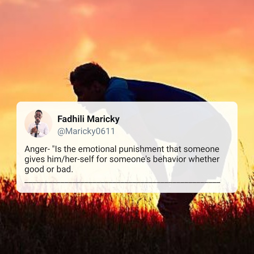 maricky0611's tweet photo. Anger- "is the self emotional punishment.... https://t.co/IBpfws2iyl
