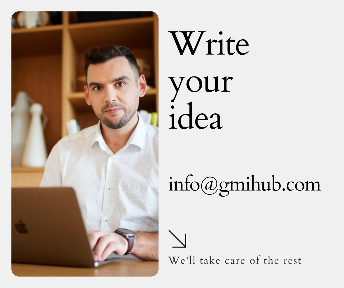 Do you have an idea for an app? Write us about it. We'll take care of the rest. We have 3-part workshop series, that we arrange exactly to your needs.
Interested? Let us know: info@gmihub.com
#project #business #success #productdesign #mobileappdevelopment #softwaredevelopment