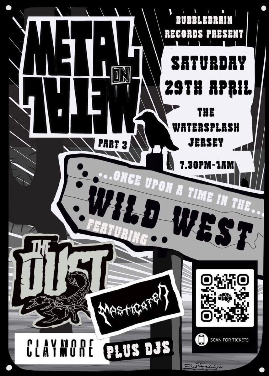 Bubblebrain Records (@bubblebrain_jsy) on Twitter photo Our next live show - METAL ON METAL Part 3 at The <a href="/TheWatersplash/">Watersplash Jersey</a> - Saturday 29th April 2023 featuring The Dust | Masticated & Claymore! - Doors open 7:30pm-1am
Tickets On Eventbrite eventbrite.co.uk/e/metal-on-metโฆ
#livemusic #heavymetal #bubblebrainrecords #jerseyci #channelislands Our next live show - METAL ON METAL Part 3 at The <a href="/TheWatersplash/">Watersplash Jersey</a> - Saturday 29th April 2023 featuring The Dust | Masticated & Claymore! - Doors open 7:30pm-1am
Tickets On Eventbrite eventbrite.co.uk/e/metal-on-metโฆ
#livemusic #heavymetal #bubblebrainrecords #jerseyci #channelislands