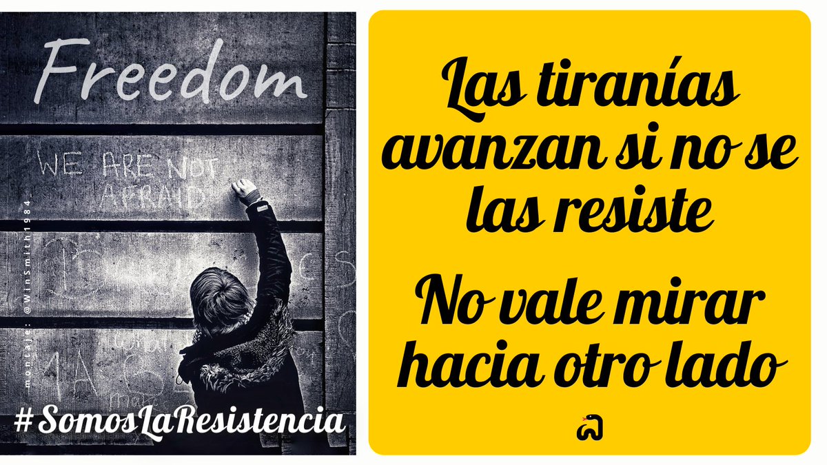 WinSmith1984_'s tweet photo. Si está usted leyendo esto, es muy probable que forme parte de la Resistencia.
La decisión final es suya, cada día, en cada elección que tome.
Defienda su propiedad y su Libertad.
#SomosLaResistencia
#TeamLib💛🐍 https://t.co/1775GkDVUZ